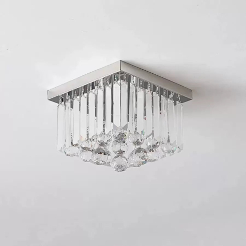 Lustra Cristal MARTINEZ Linear Luxe, Diametru 35cm, 4x E14, Crom Lucios [2]