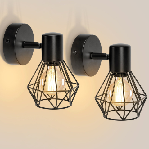 Lustre LED Moderne - Lustra cu Abajur, GRACIE, LC365/1BK, Diamant, 1XE14, Negru, Metal