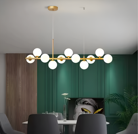 Lustra cu bec moderna LOFT Pavilion, 11x G9, Auriu, Metal, Inaltime Reglabila [3]