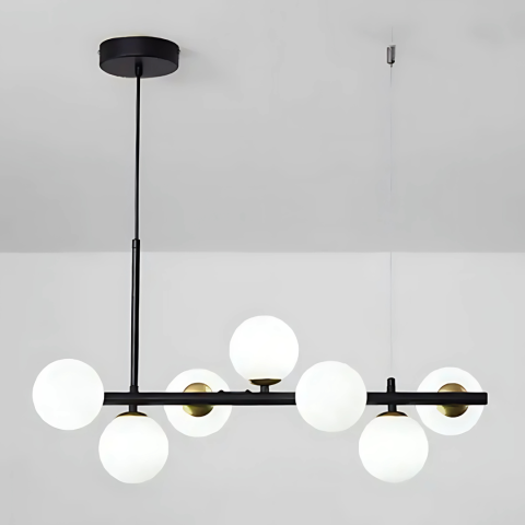 Lustra cu bec moderna LOFT Pavilion, 7x G9, Negru, Metal, Inaltime Reglabila [2]