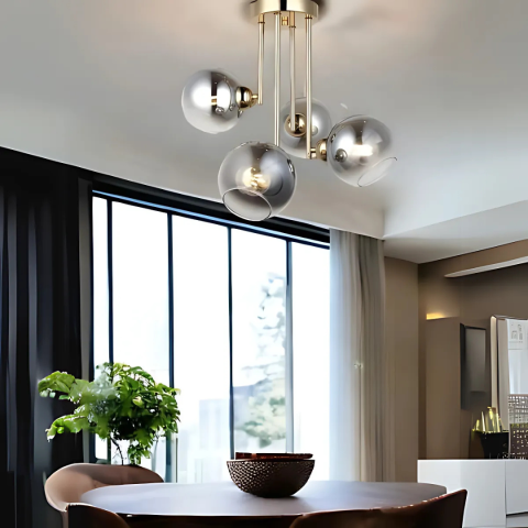 Lustra cu bec moderna MODUS, 4x E27, Auriu, Metal [2]