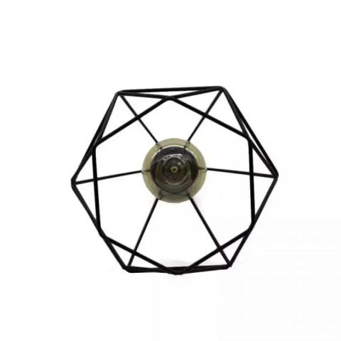Lustra Forma Diamant, STRUKTUR, 3xE27, Negru, Metal [3]
