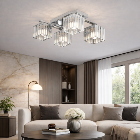 Produse Alessandro - Lustra Georgiana, LC115/4, 4x E27, Crom, Metal