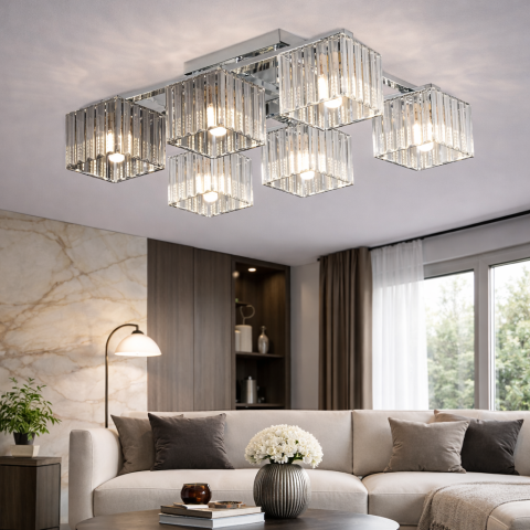 Produse Alessandro - Lustra Georgiana, LC115/6, 6x E27, Crom, Metal