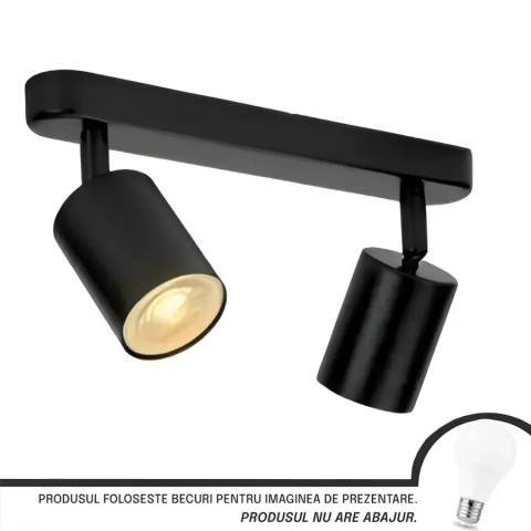 Lustre LED Moderne - Lustra Joom cu Proiector Liniar 2XGU10 Negru