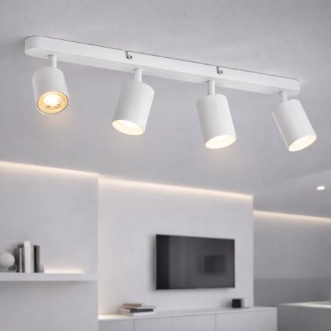 Produse Alessandro - Lustra Joom cu Proiector Liniar 4XGU10 Alb