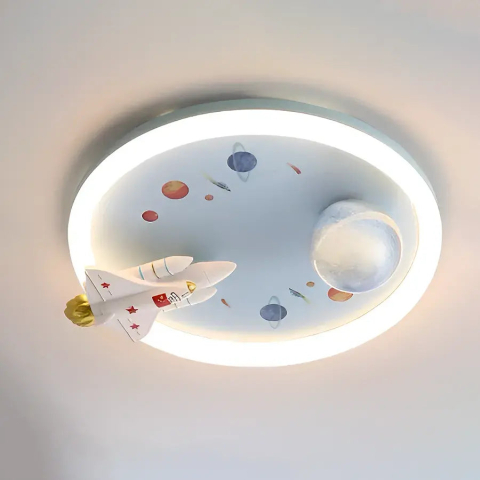 Lustre LED Moderne - Lustra LED CONSTELATION cu telecomanda 49W, Diametru 48cm, lumina Rece/Calda/Neutra, Alb Albastru