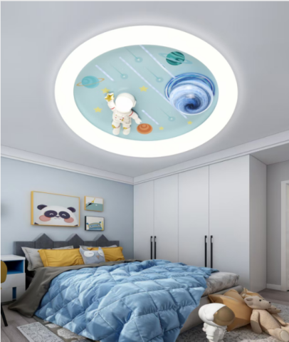 Lustre LED Moderne - Lustra LED CONSTELATION cu telecomanda 63W, Diametru 50cm, lumina Rece/Calda/Neutra, Alb Albastru
