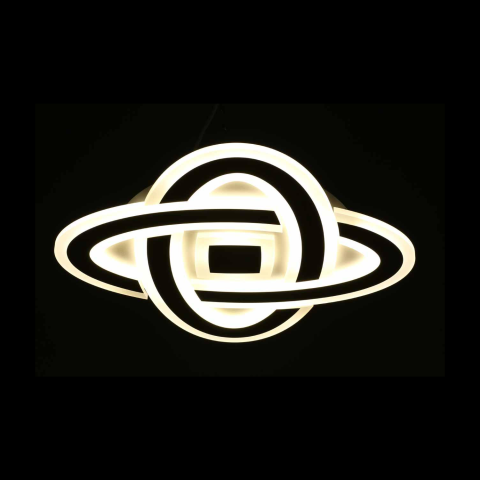 Lustra LED CRINELLA 44W, Diametru 23cm, lumina Rece/Calda/Neutra 3000K/4000K/6000K, Negru, Metal si Acril [3]