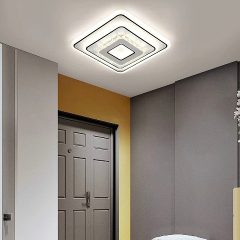 Iluminat Smart Home - Lustra LED cu cristal ARABELA 40W, lumina Rece/Calda/Neutra, Alb