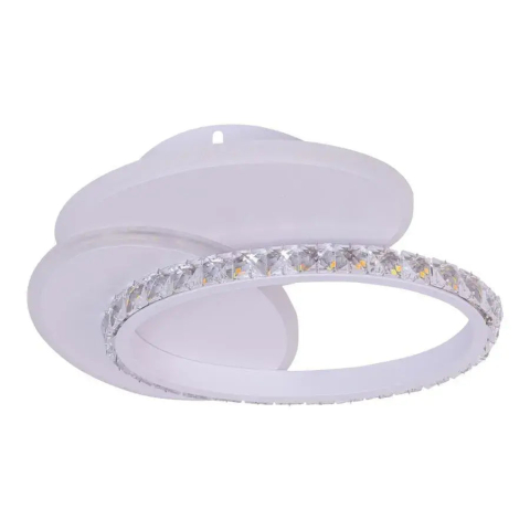 Lustra LED cu cristal HOLLANCE 24W, 3 Elemente, lumina Rece/Calda/Neutra, Alb [2]