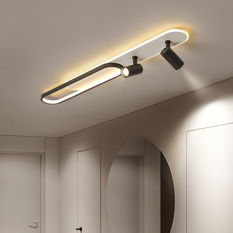 Lustre LED Moderne - Lustra LED cu Proiector Reglabil FISSO Camilla 69W, lumina Rece/Calda/Neutra, Negru