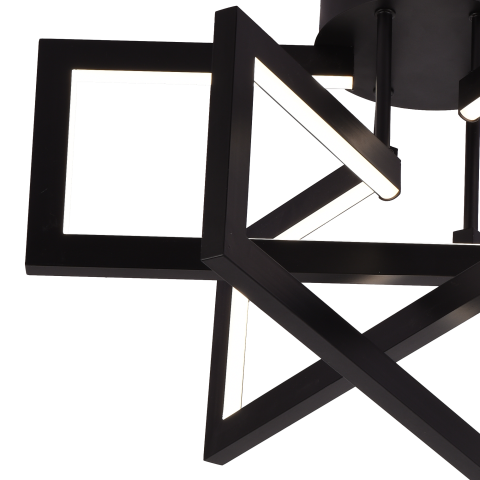 Lustra LED cu telecomanda 72W, 3 Elemente, lumina Rece/Calda/Neutra, Dimabila, Negru, LT750/3BK [1]