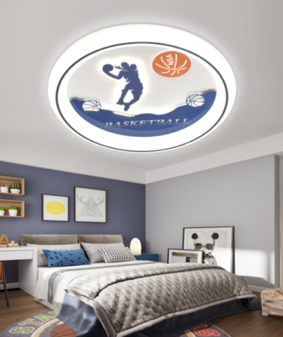 Lustre LED Moderne - Lustra LED cu telecomanda 88W, Diametru 50cm, lumina Rece/Calda/Neutra, Albastru