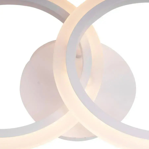 Lustra LED cu telecomanda BETTY 27W, 2 Cercuri, lumina Rece/Calda/Neutra, Dimabila, Alb [1]