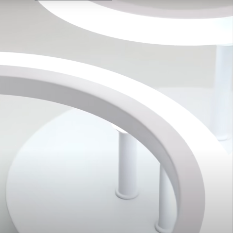 Lustra LED cu telecomanda BETTY 40W, 3 Cercuri, lumina Rece/Calda/Neutra, Dimabila, Alb, Metal si Acril [1]