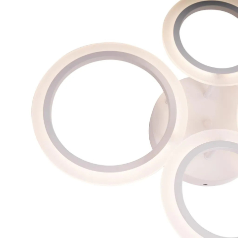 Lustra LED cu telecomanda BETTY 43W, 4 Cercuri, lumina Rece/Calda/Neutra, Dimabila, Alb [1]