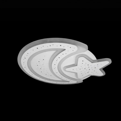 Lustra LED cu telecomanda CORALIA 90W, Luna si Stea, lumina Rece/Calda/Neutra Dimabila Alb [3]