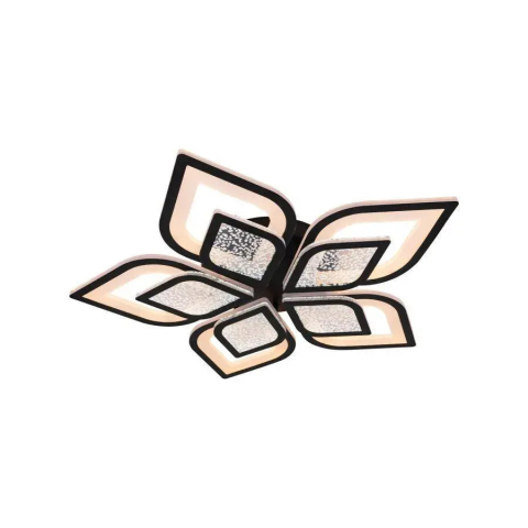 Lustra LED cu telecomanda DALIA 96W, 5 Petale, lumina Rece/Calda/Neutra, Dimabila, Negru [2]