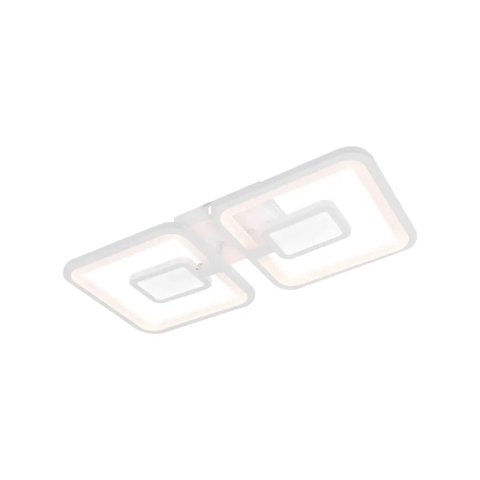 Lustra LED cu telecomanda FELIX 28W, 2 Patrate, lumina Rece/Calda/Neutra, Dimabila, Alb [3]