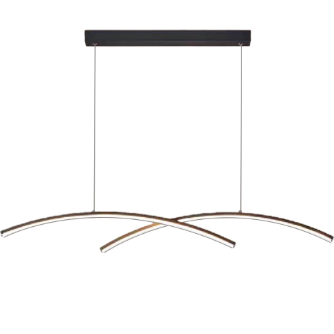 Lustra LED cu telecomanda FLUIRA, 52W, lumina Rece/Calda/Neutra, Dimabila, Negru [1]