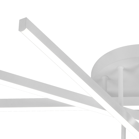 Lustra LED cu Telecomanda GIO, 68W, 5 Elemente, Lumina Rece/Clada/Neutra, Dimabila, Alb [1]