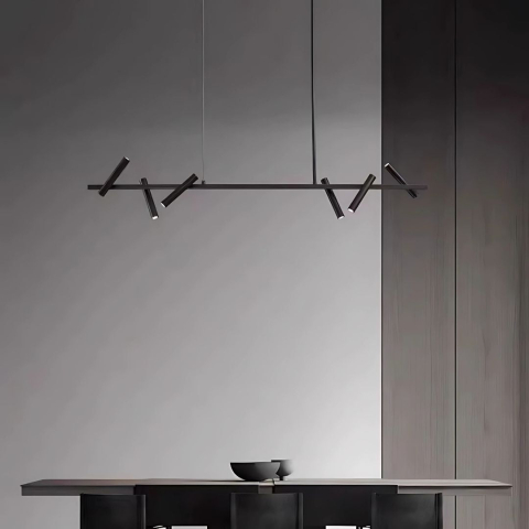 Lustra LED cu telecomanda Harman, 23W, 6 Surse, Lumina Neutra, Negru [2]