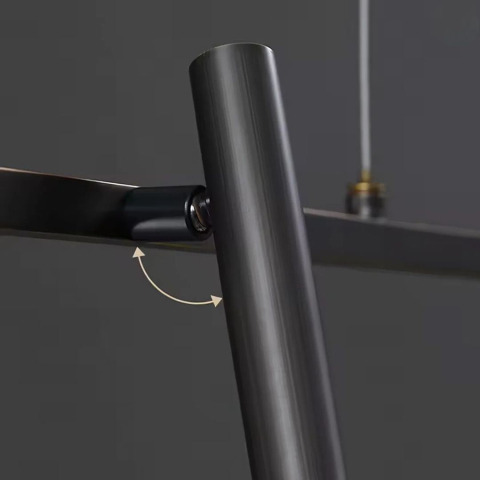 Lustra LED cu telecomanda Harman, 23W, 6 Surse, Lumina Neutra, Negru [3]