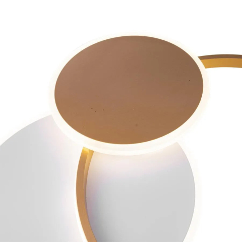 Lustra LED cu telecomanda KILLIAN 46W, 3 Cercuri, lumina Rece/Calda/Neutra 3000K/4000K/6000K, Dimabila, Auriu Alb [1]