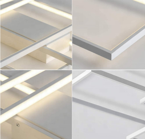 Lustra LED cu telecomanda LANDYN 78W, lumina Rece/Calda/Neutra, Dimabila, Alb [2]