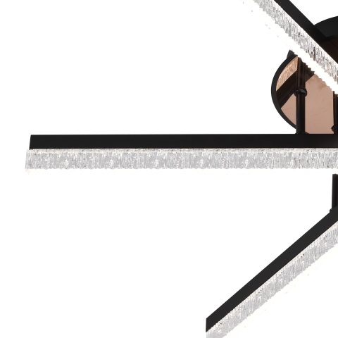 Lustra LED cu Telecomanda LT179/3BK, 41W, 3 Elemente, Lumina Rece/Clada/Neutra, Dimabila, Negru [1]