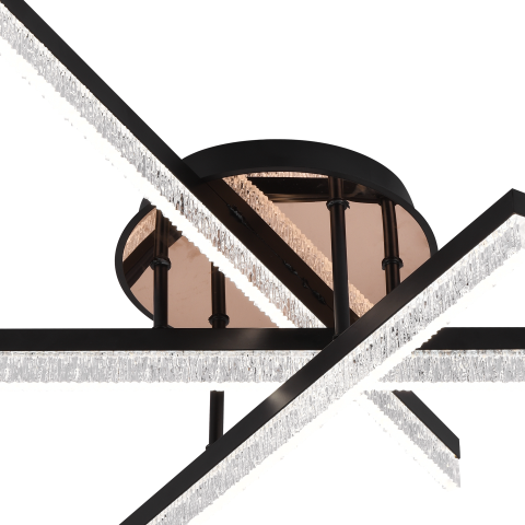 Lustra LED cu Telecomanda LT179/3BK, 41W, 3 Elemente, Lumina Rece/Clada/Neutra, Dimabila, Negru [3]