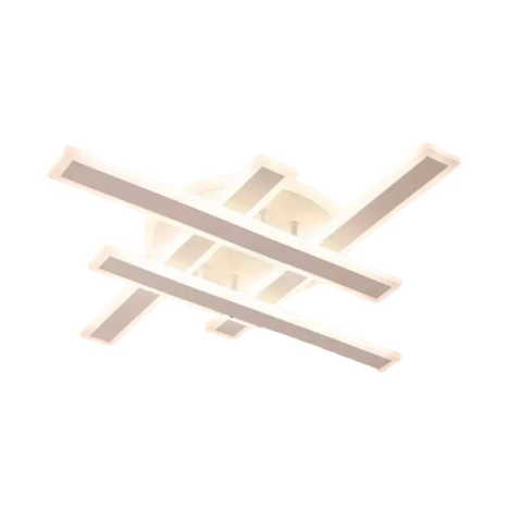 Lustra LED cu Telecomanda LT755/4WH, 85W, 46x5.5x7.5, Lumina Rece/Calda/Neutra, Dimabila, Alb, Fier, Plexiglas [1]