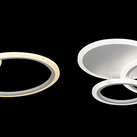 Lustra LED cu telecomanda LUCY 45W, 3 Cercuri, lumina Rece/Calda/Neutra, Dimabila, Alb [1]