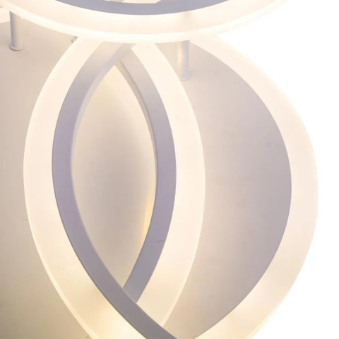 Lustra LED cu telecomanda LUCY 69.7W, 4 Cercuri, lumina Rece/Calda/Neutra, Dimabila, Alb [3]