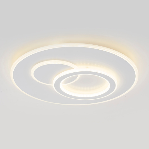 Lustra LED cu telecomanda NOLUX 34W, Rotunda, lumina Rece/Calda/Neutra, Dimabila, Alb [2]