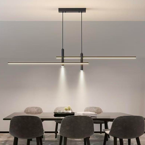 Lustre LED Moderne - Lustra LED cu Telecomanda Renata, 24W Dimabila, Negru