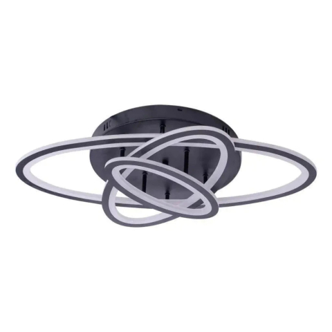 Lustra LED cu telecomanda TIANA 78W, 3 Elipse, lumina Rece/Calda/Neutra, Dimabila, Negru [2]