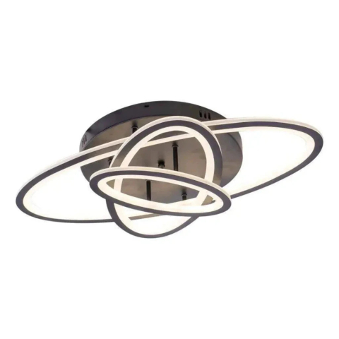 Lustra LED cu telecomanda TIANA 78W, 3 Elipse, lumina Rece/Calda/Neutra, Dimabila, Negru [3]