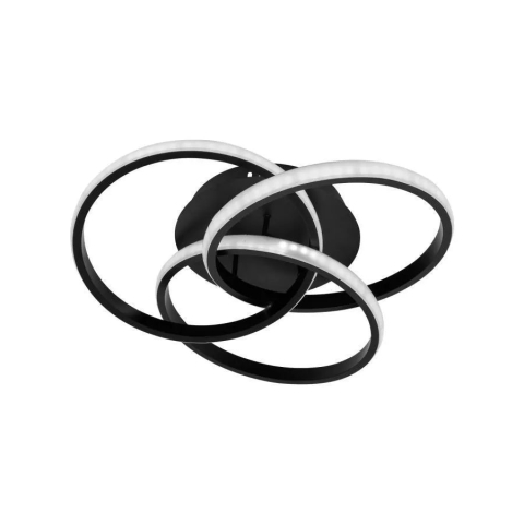 Lustra LED cu telecomanda VECTOR VORTEX 96W, 3 Elemente, lumina Rece/Calda/Neutra, Dimabila, Negru [2]