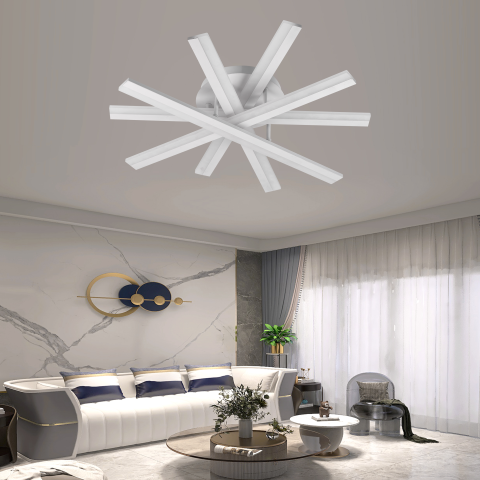 Lustra LED cu telecomanda ZOE, 67W, lumina Rece/Calda/Neutra, Dimabila, Alb [2]
