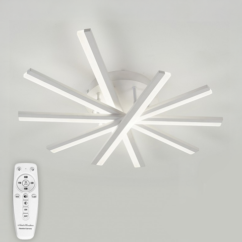 Lustra LED cu telecomanda ZOE, 67W, lumina Rece/Calda/Neutra, Dimabila, Alb [3]