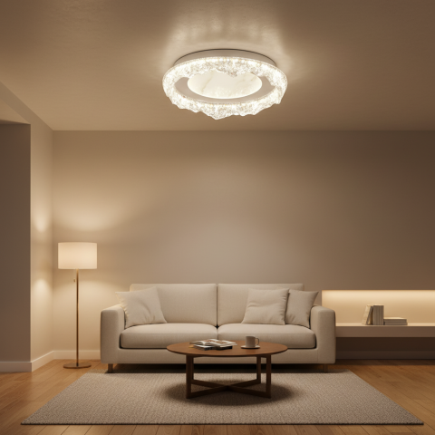 Lustra LED DAIRA Petito, 50W, Diametru 29cm, Lumina Calda/Neutra/Rece, Alb [3]