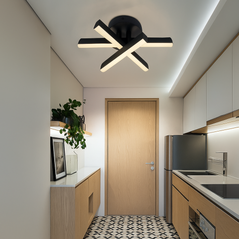 Lustra LED Diego, 26W, Negru, Metal, Lumina Rece/Calda/Neutra [2]