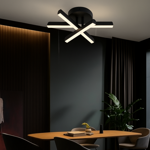 Lustra LED Diego, 26W, Negru, Metal, Lumina Rece/Calda/Neutra [1]