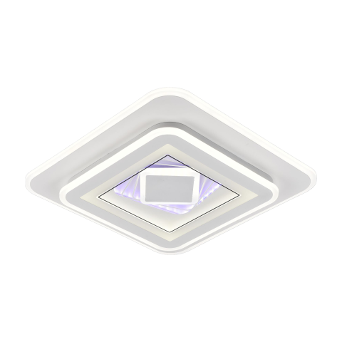 Candelabre LED Cristal Moderne - Lustra LED DOLIA, 56W, 40x40cm, lumina Rece/Calda/Neutra, Alb