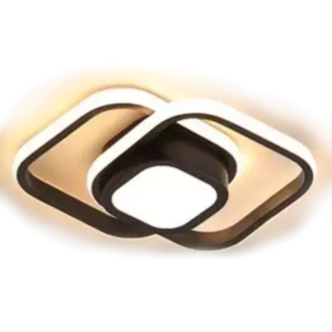 Lustra LED DUOFORM, 21W, 3 Patrate, lumina Rece/Calda/Neutra, Negru [2]