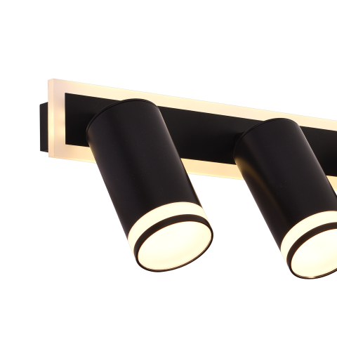 Lustra LED Ellen 46W Lumina Rece/Calda/Neutra Proiector Reglabil Acril si Metal Negru [1]