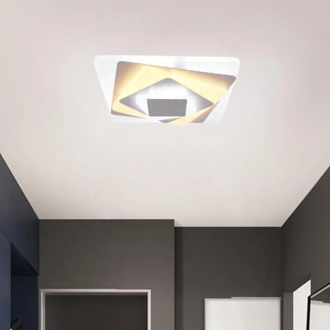 Lustre LED Moderne - Lustra LED FLORENSIA, 34W, lumina Rece/Calda/Neutra, Alb