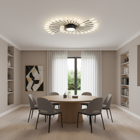 Lustra LED KALESA Grande, Lumina Neutra 4000K, 28W, Alb, Metal si Acril [1]